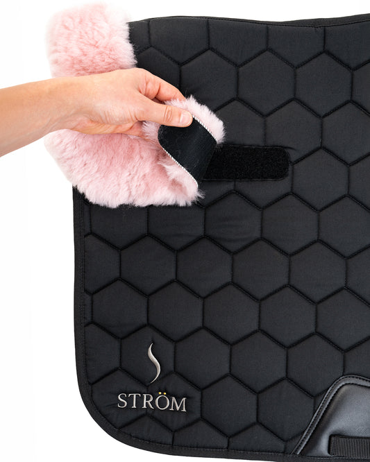 Saddle Pad Edge Sheepskin Trim - Blush