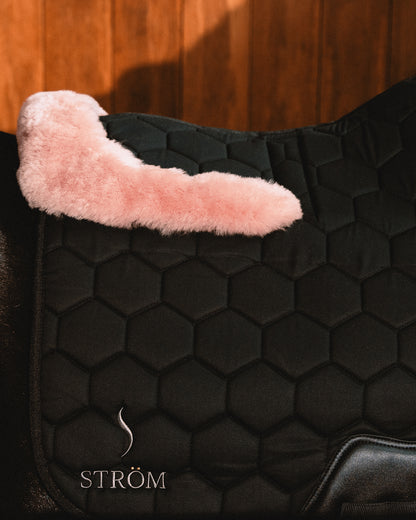 Saddle Pad Edge Sheepskin Trim - Blush