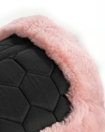 Saddle Pad Edge Sheepskin Trim - Blush