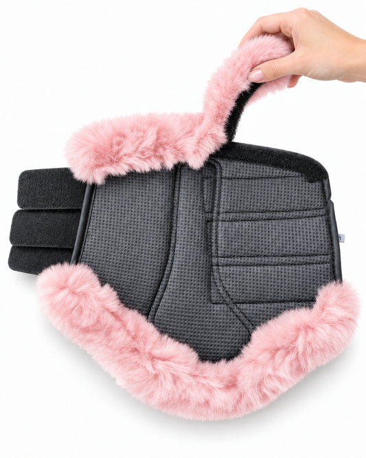 Brushing Boot Edge Sheepskin Trims - Blush