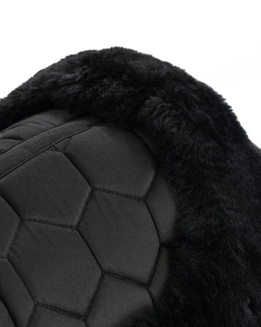 Saddle Pad Edge Sheepskin Trim - Noir